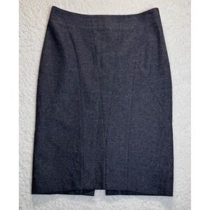 Brunello Cucinelli Gray Wool Blend Pencil Skirt, Made in Italy, Size‎ 8